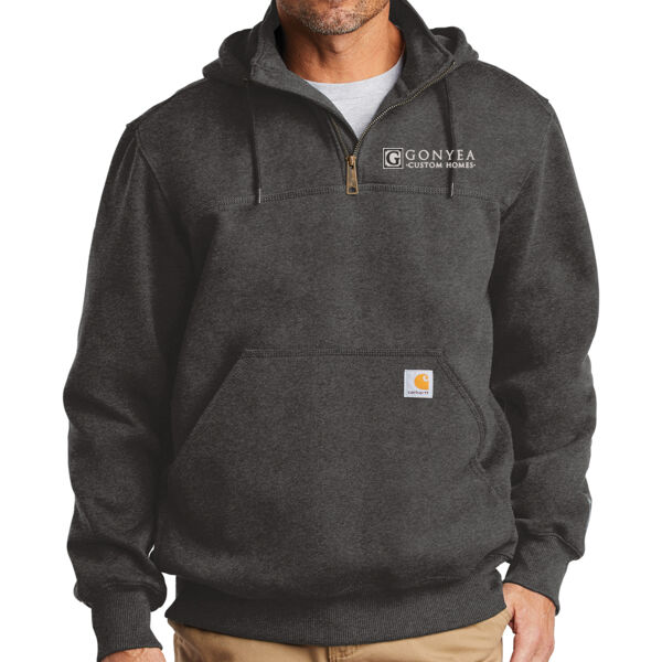 Carhartt ® Rain Defender ® Paxton Heavyweight Hooded Zip Mock Sweatshirt - Embroidered Logos Thumbnail