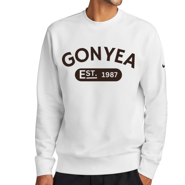 Nike Club Fleece Sleeve Swoosh Crew - Printed Logos Thumbnail