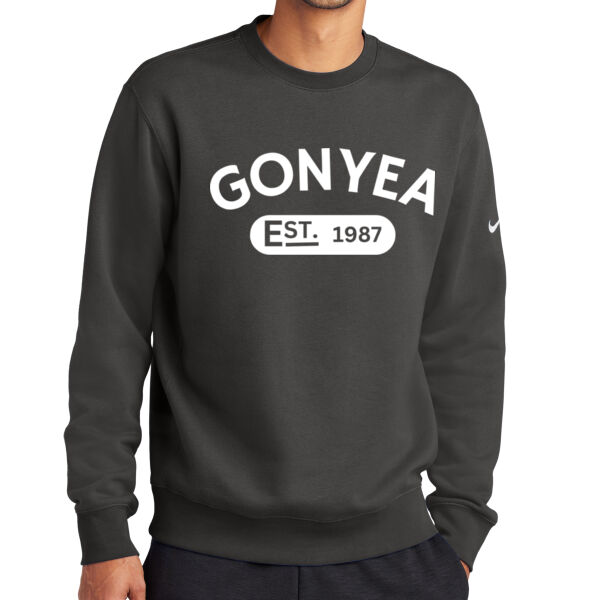 Nike Club Fleece Sleeve Swoosh Crew - Printed Logos Thumbnail