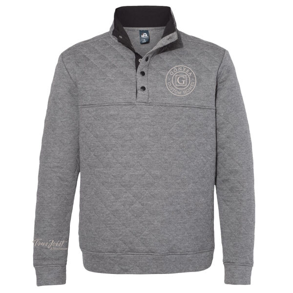 J. America - Quilted Snap Pullover - Embroidered Logos Thumbnail