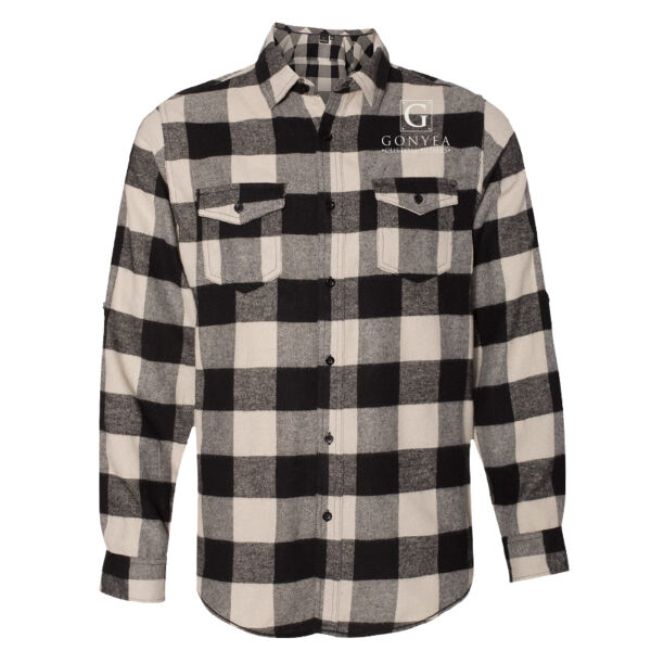 Burnside - Men's Yarn-Dyed Flannel Shirt - Embroidered Logos Thumbnail