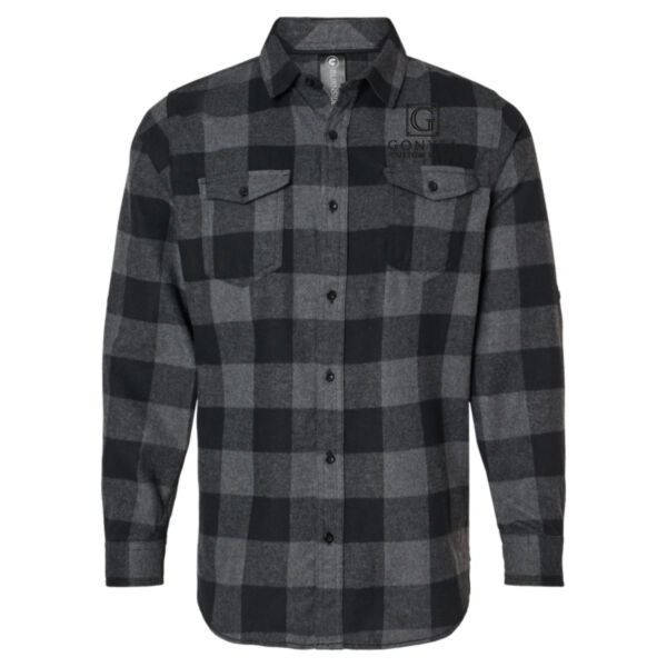 Burnside - Men's Yarn-Dyed Flannel Shirt - Embroidered Logos Thumbnail