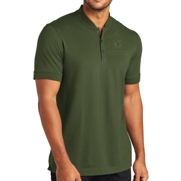 Mercer+Mettle® Stretch Pique Henley - Embroidered Logos Thumbnail