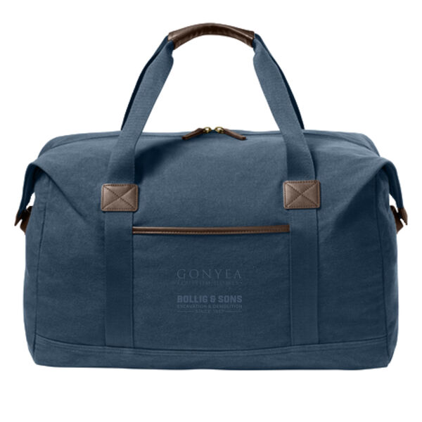 Port Authority® Washed Canvas Duffel - Embroidered Logo Thumbnail