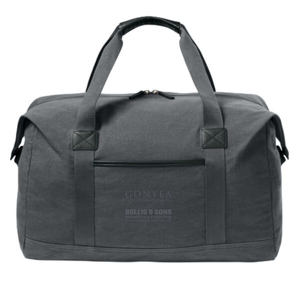 Port Authority® Washed Canvas Duffel - Embroidered Logo Thumbnail