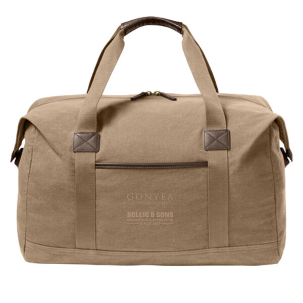 Port Authority® Washed Canvas Duffel - Embroidered Logo Thumbnail