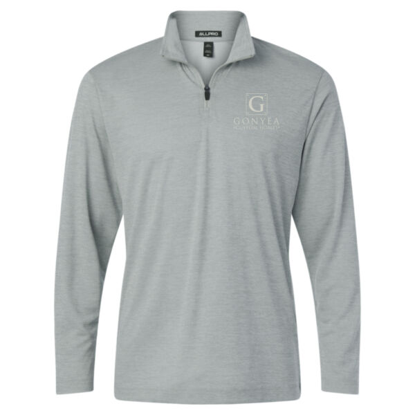 AllPro - Men's Pro-Lock Performance Mélange Quarter-Zip Pullover - Embroidered Logos Thumbnail