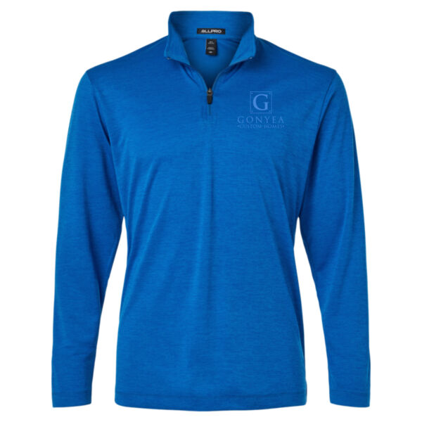 AllPro - Men's Pro-Lock Performance Mélange Quarter-Zip Pullover - Embroidered Logos Thumbnail