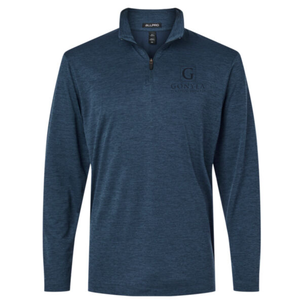 AllPro - Men's Pro-Lock Performance Mélange Quarter-Zip Pullover - Embroidered Logos Thumbnail